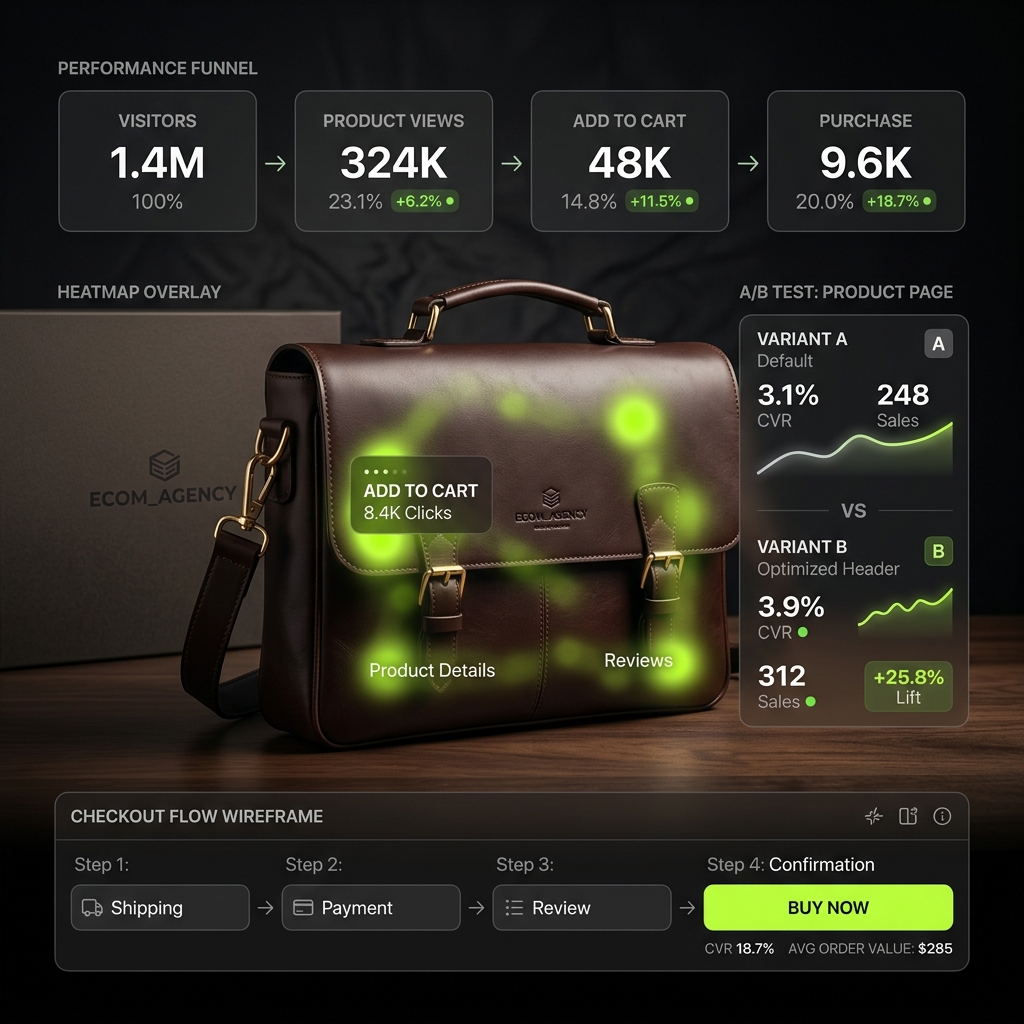 Ecommerce conversion sprint — structured execution against diagnosed conversion blockers